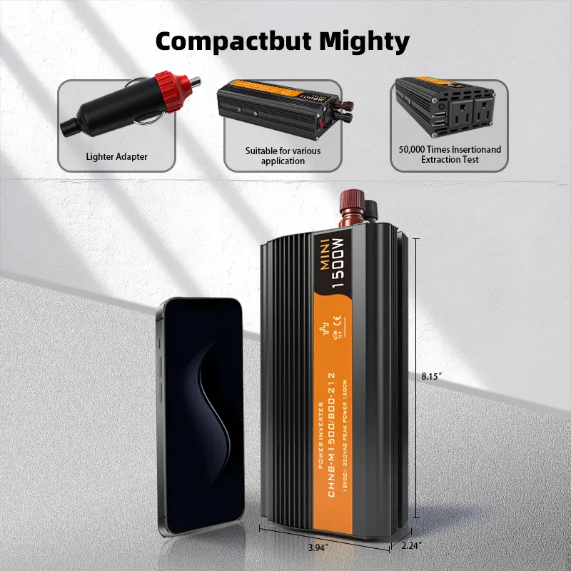 1500W Single Phase Low Frequency Modified Sine Wave DC To AC Car Power Inverter 12V 24V To 110V 220V OEM Converter high quality