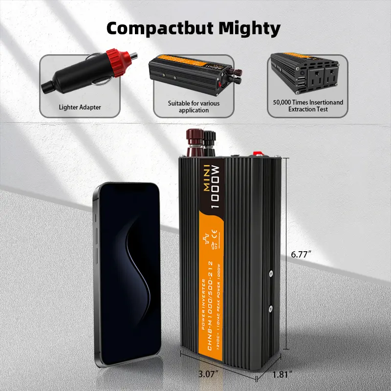 Factory Wholesale OEM 1KW Single Phase Grid DC To AC Modified Sine MiNi Inverter 50/60Hz Home Use factory