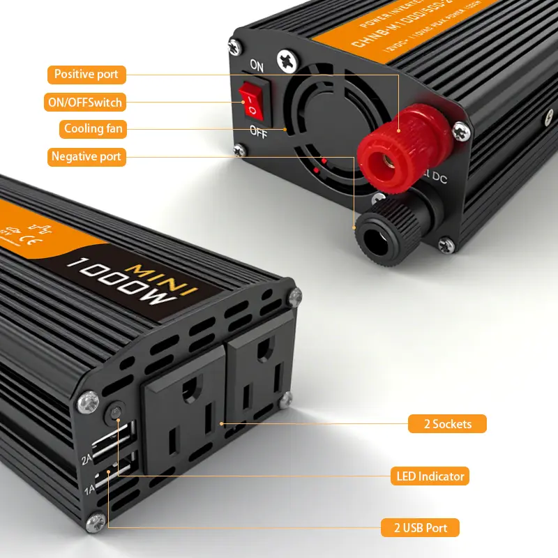 Factory Wholesale OEM 1KW Single Phase Grid DC To AC Modified Sine MiNi Inverter 50/60Hz Home Use price